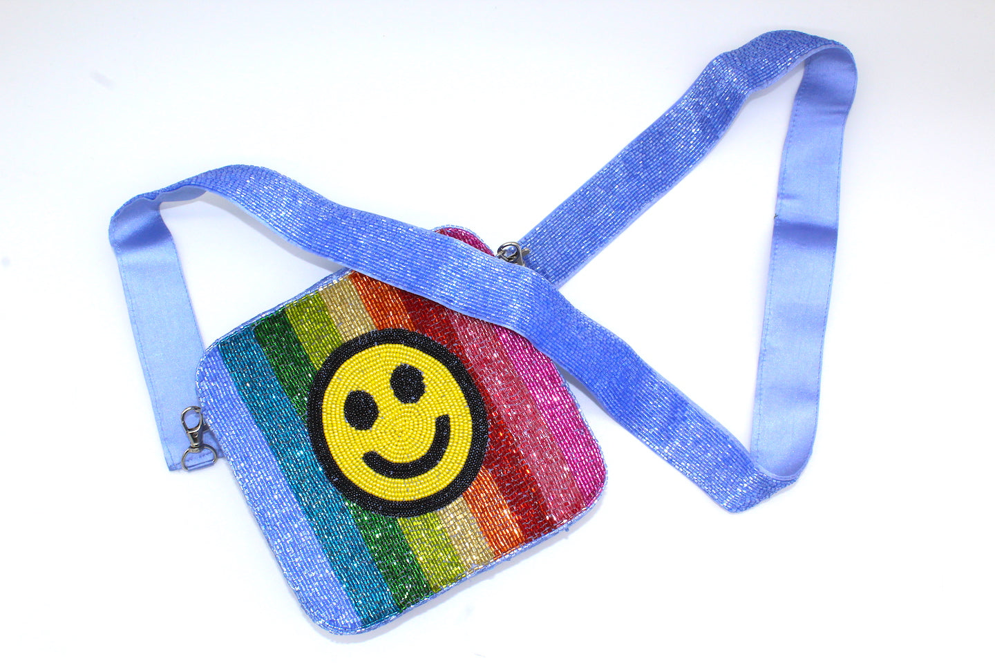 Rainbow Smile Beaded Bag