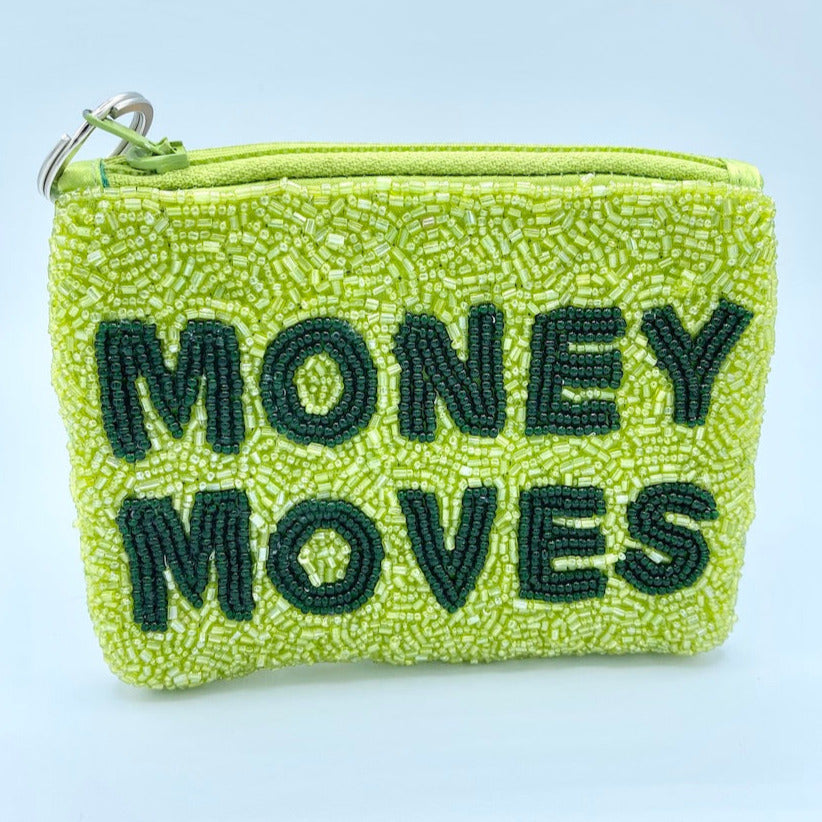 Money Moves Beaded Coin Purse