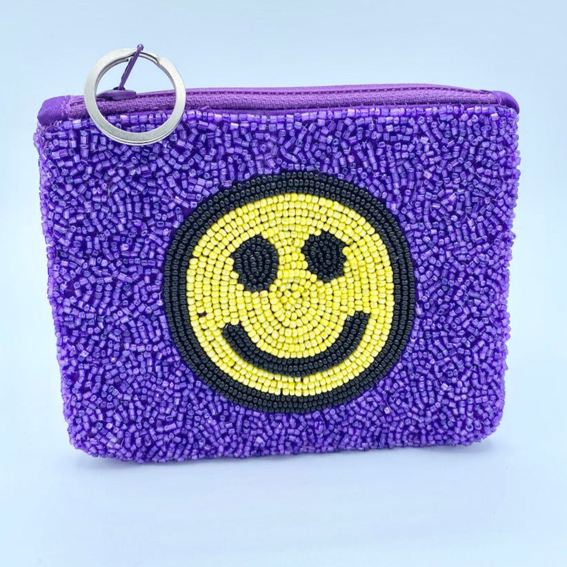 Smily Beaded Coin Purse